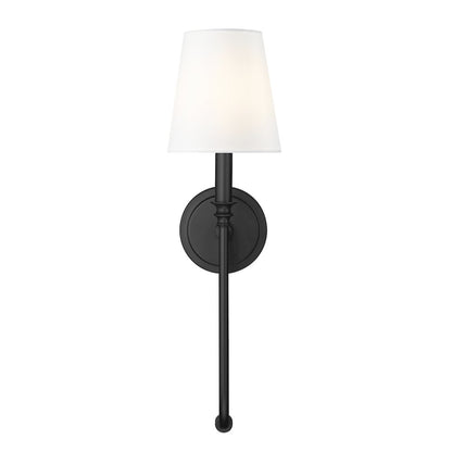 Z-Lite 1 Light Wall Sconce, Matte Black