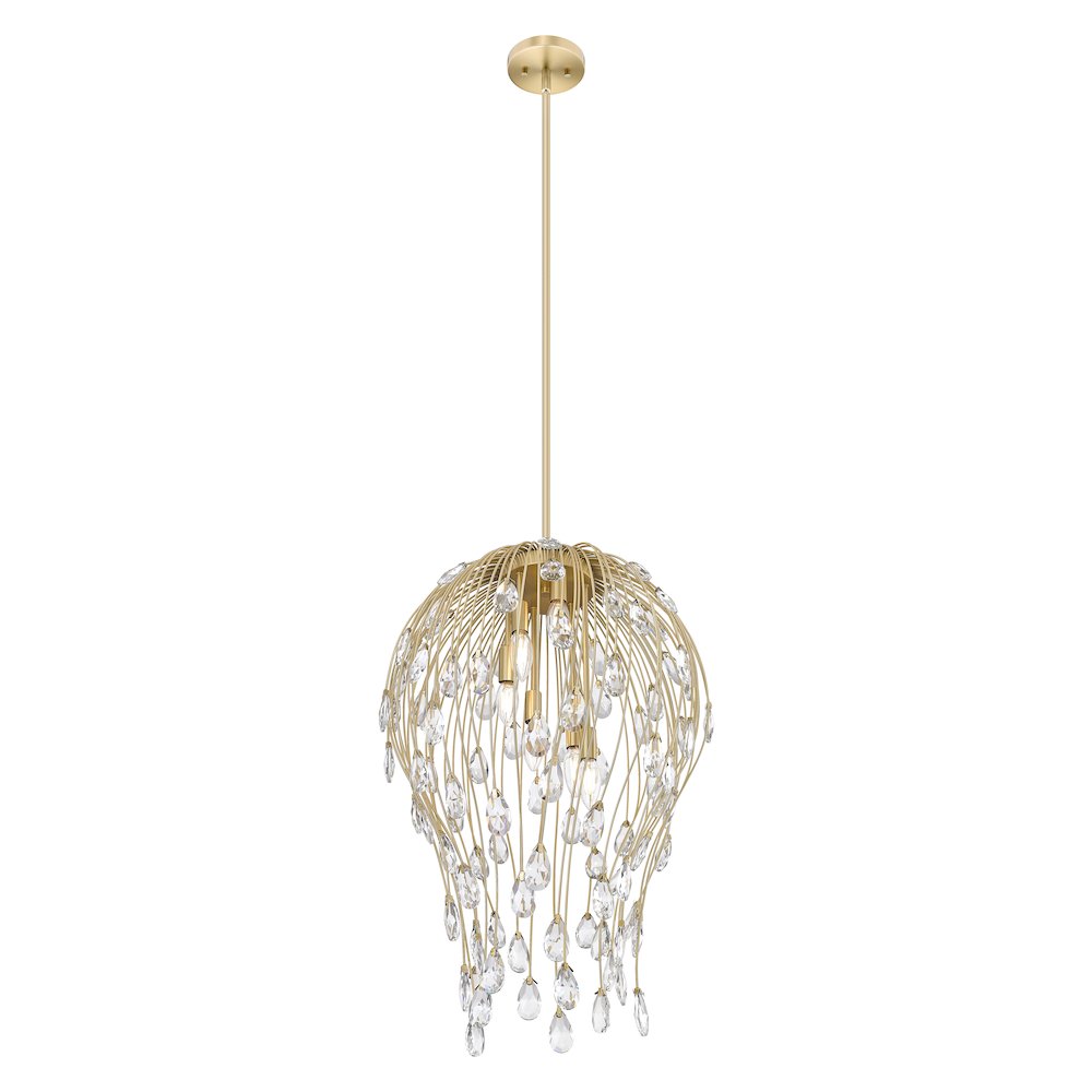 Z-Lite 6 Light Pendant, Modern Gold