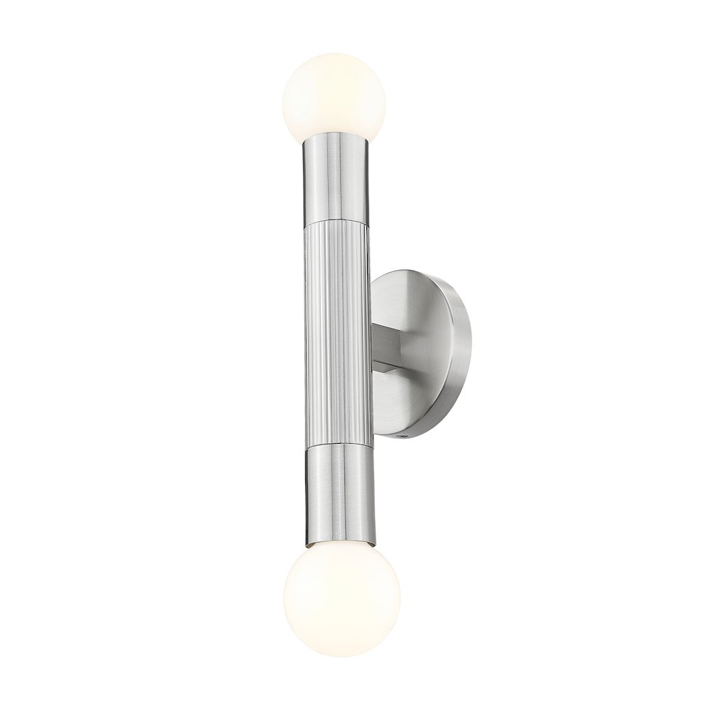 Z-Lite Stari 2 Light Wall Sconce in Brushed Nickel color, Steel frame