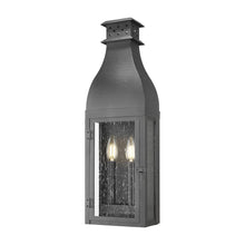 Toulouse 2 Light Sand Black Outdoor Wall Light