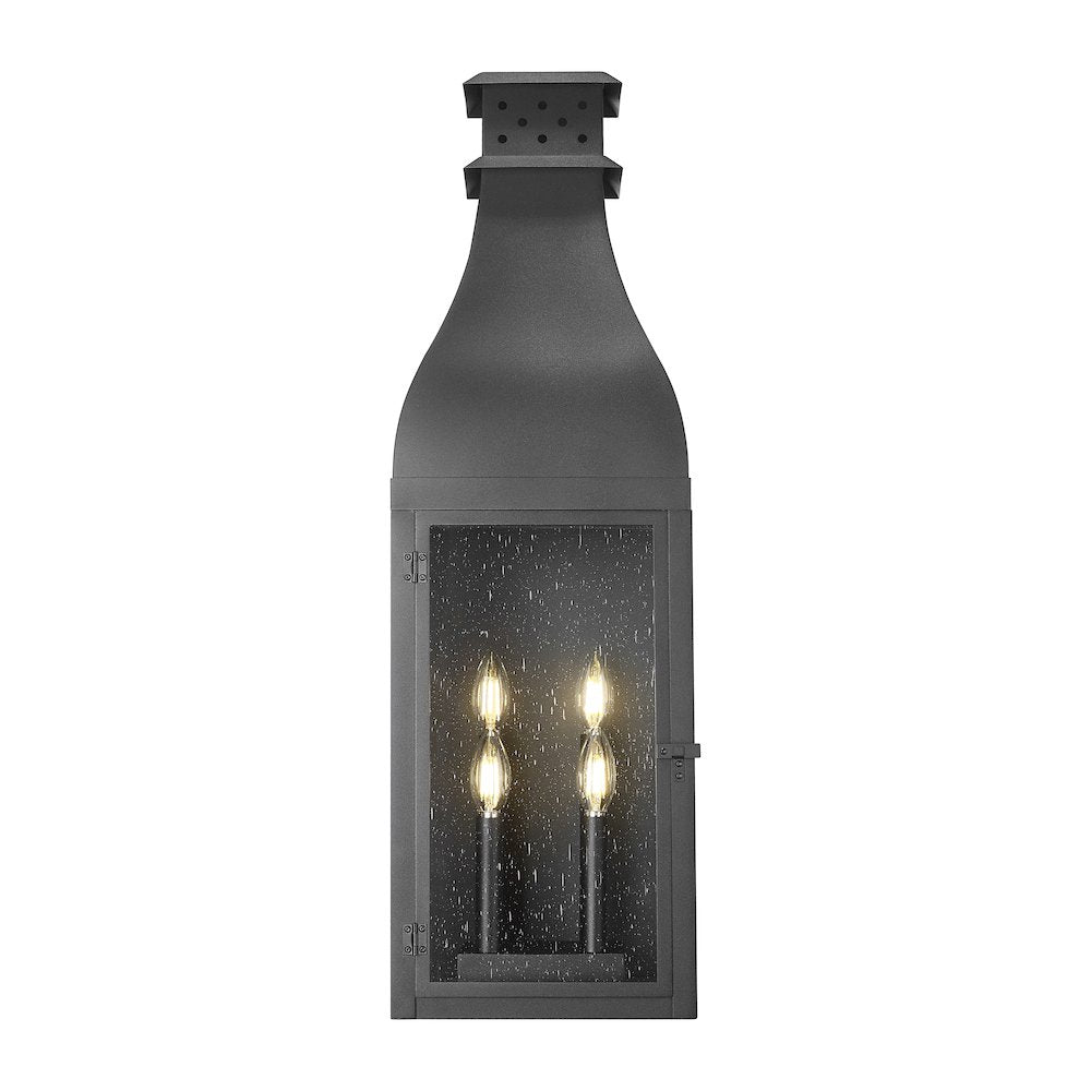Toulouse 4 Light Sand Black Outdoor Wall Light