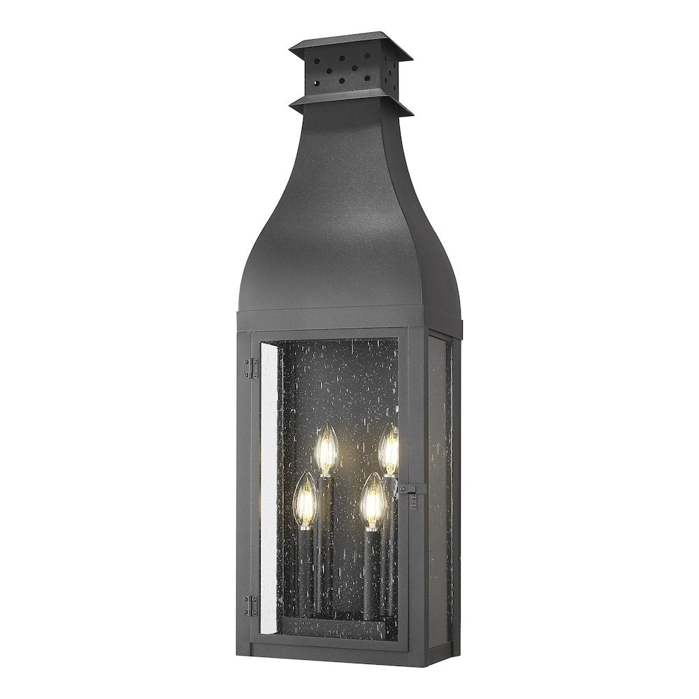Toulouse 4 Light Sand Black Outdoor Wall Light
