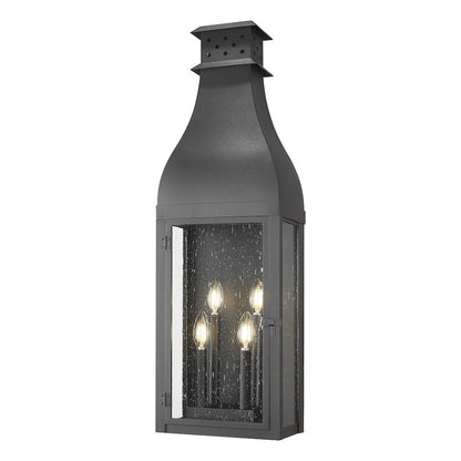 Toulouse 4 Light Sand Black Outdoor Wall Light