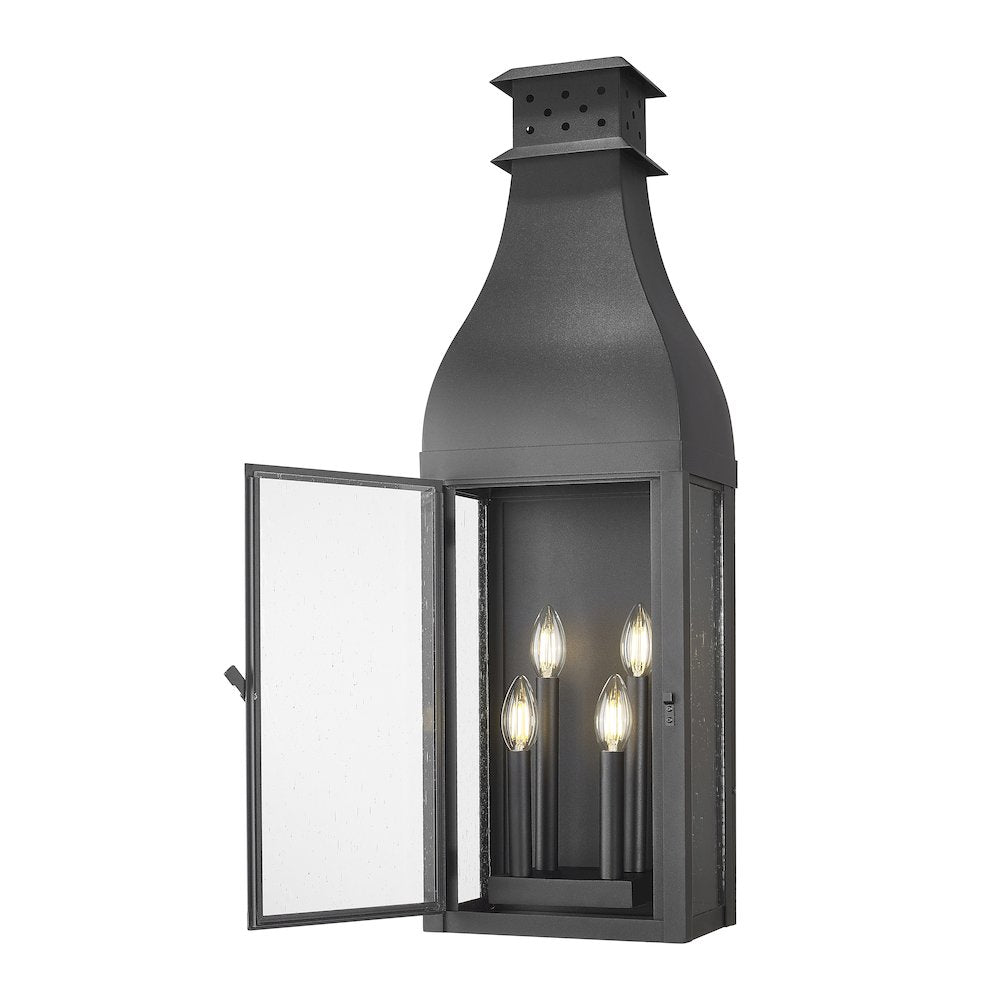 Toulouse 4 Light Sand Black Outdoor Wall Light