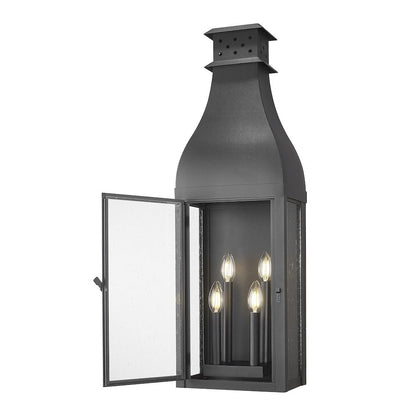 Toulouse 4 Light Sand Black Outdoor Wall Light
