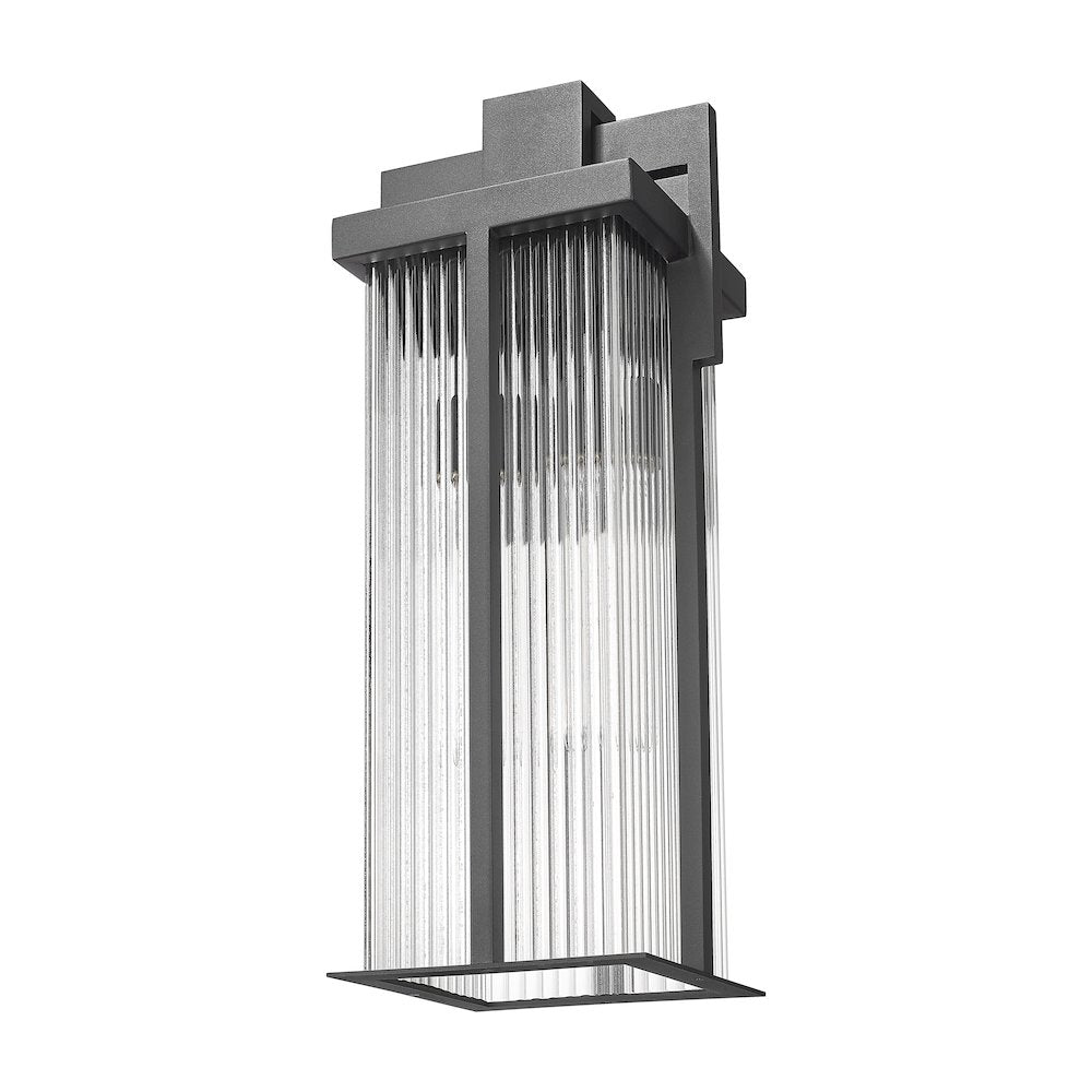 Fortis 2 Light Sand Black Outdoor Wall Light