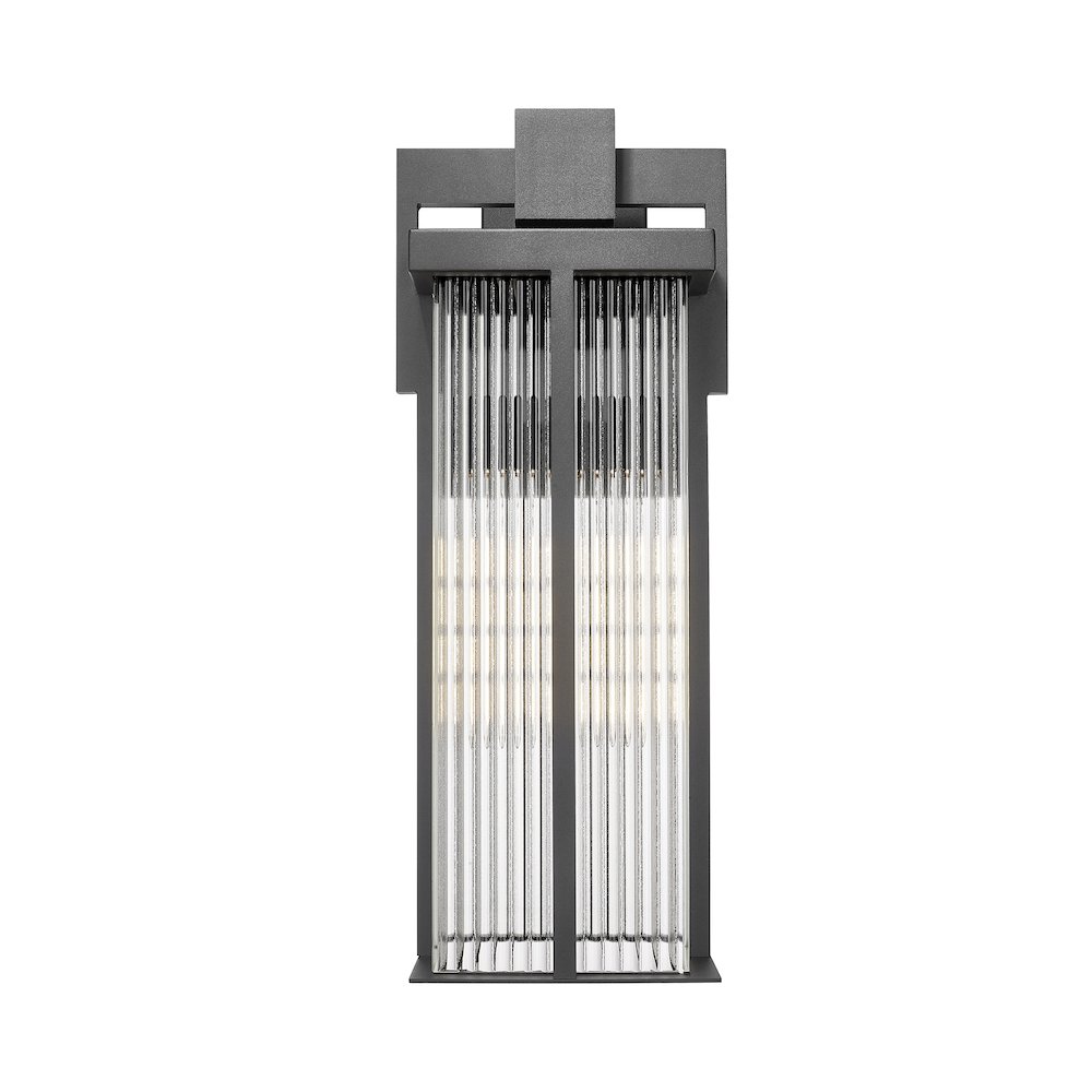 Fortis 2 Light Sand Black Outdoor Wall Light