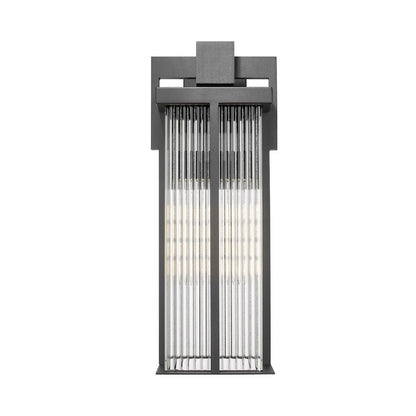 Fortis 2 Light Sand Black Outdoor Wall Light