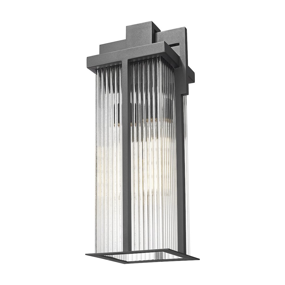 Fortis 2 Light Sand Black Outdoor Wall Light