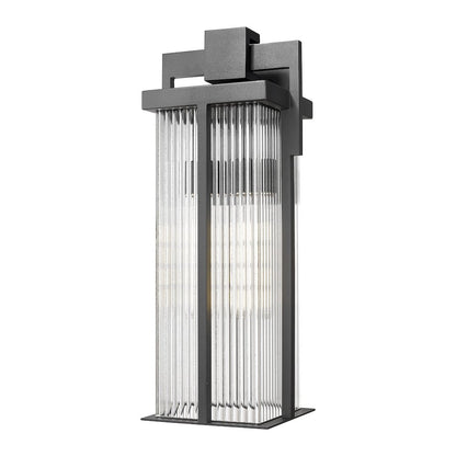 Fortis 2 Light Sand Black Outdoor Wall Light