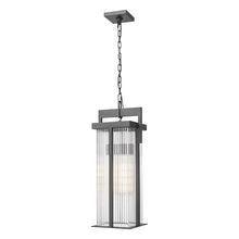 Fortis 2 Light Sand Black Outdoor Chain Mount Ceiling Fixture