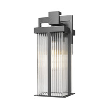 Fortis 1 Light Sand Black Outdoor Wall Light