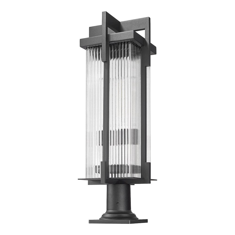 Fortis 2 Light Sand Black Outdoor Pier Mounted Fixture