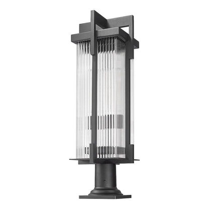 Fortis 2 Light Sand Black Outdoor Pier Mounted Fixture