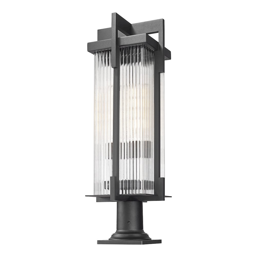 Fortis 2 Light Sand Black Outdoor Pier Mounted Fixture