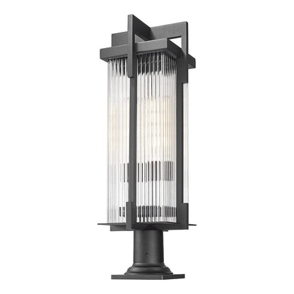 Fortis 2 Light Sand Black Outdoor Pier Mounted Fixture