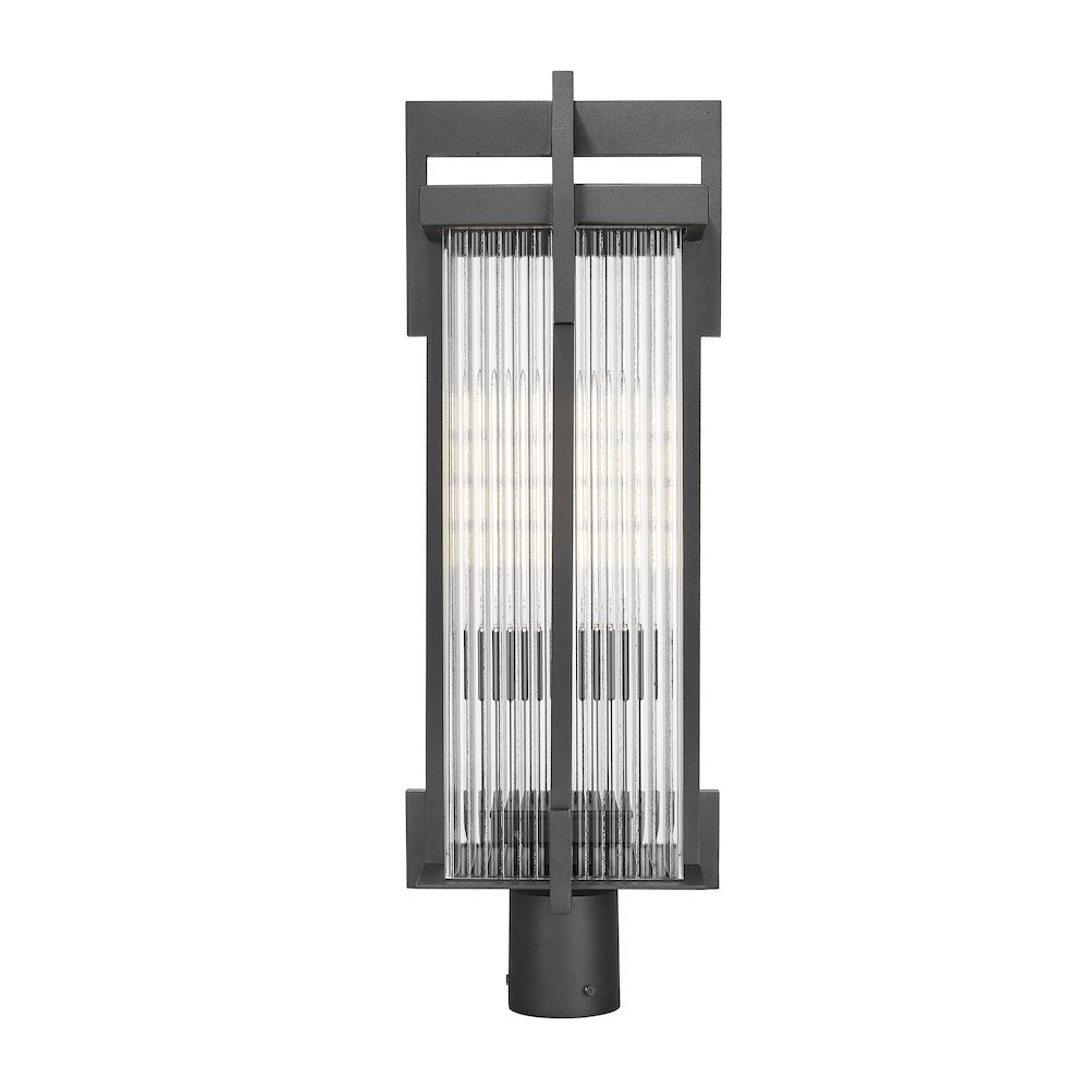 Fortis 2 Light Sand Black Outdoor Post Mount Fixture