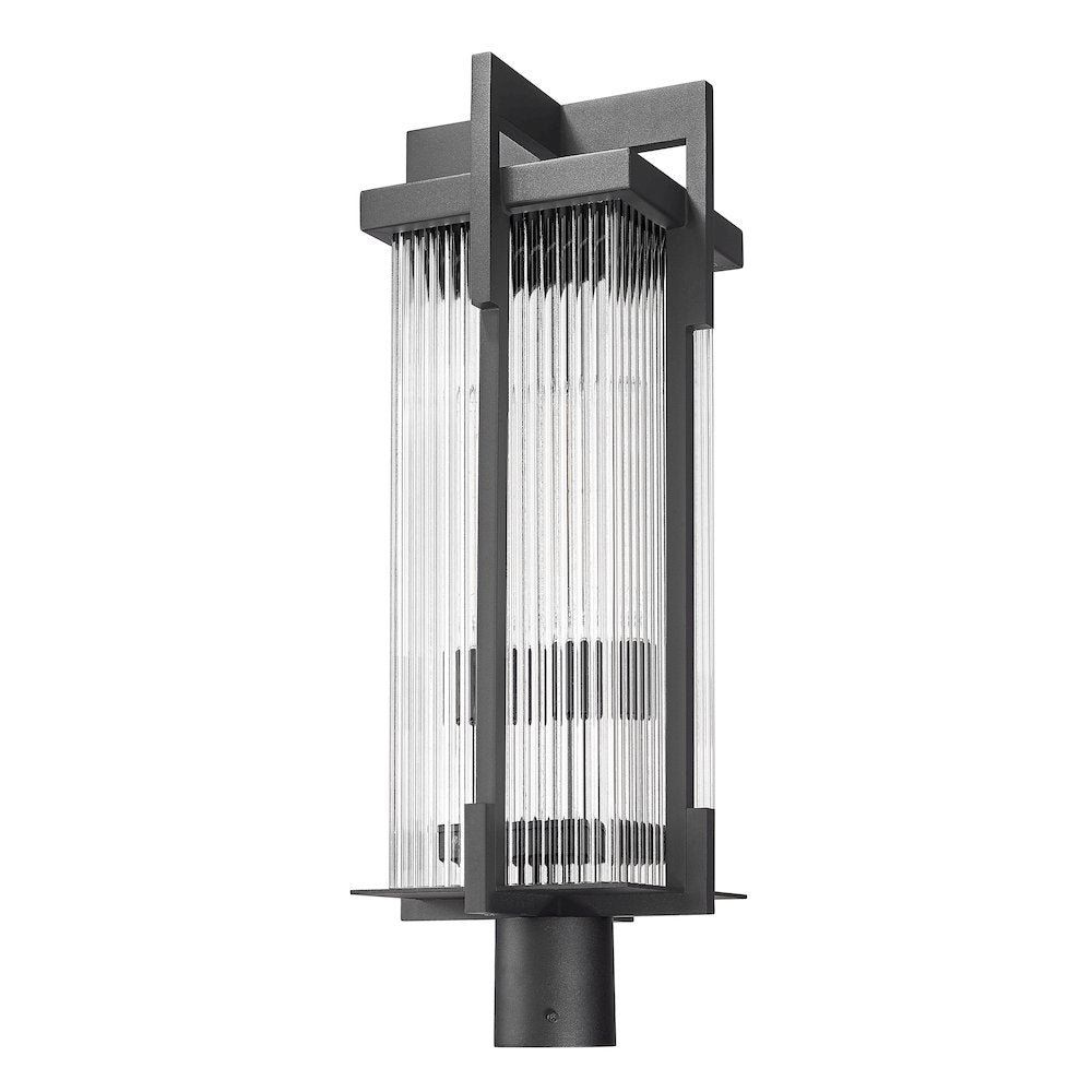 Fortis 2 Light Sand Black Outdoor Post Mount Fixture