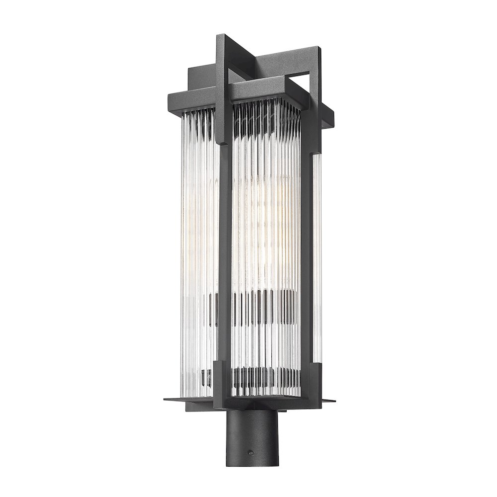 Fortis 2 Light Sand Black Outdoor Post Mount Fixture