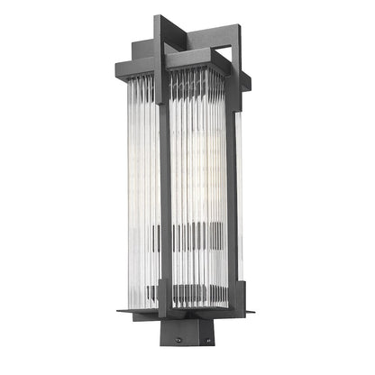 Fortis 2 Light Sand Black Outdoor Post Mount Fixture