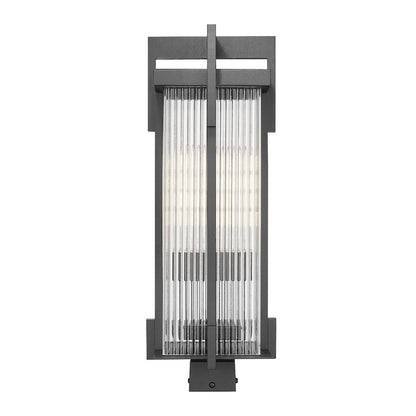 Fortis 2 Light Sand Black Outdoor Post Mount Fixture