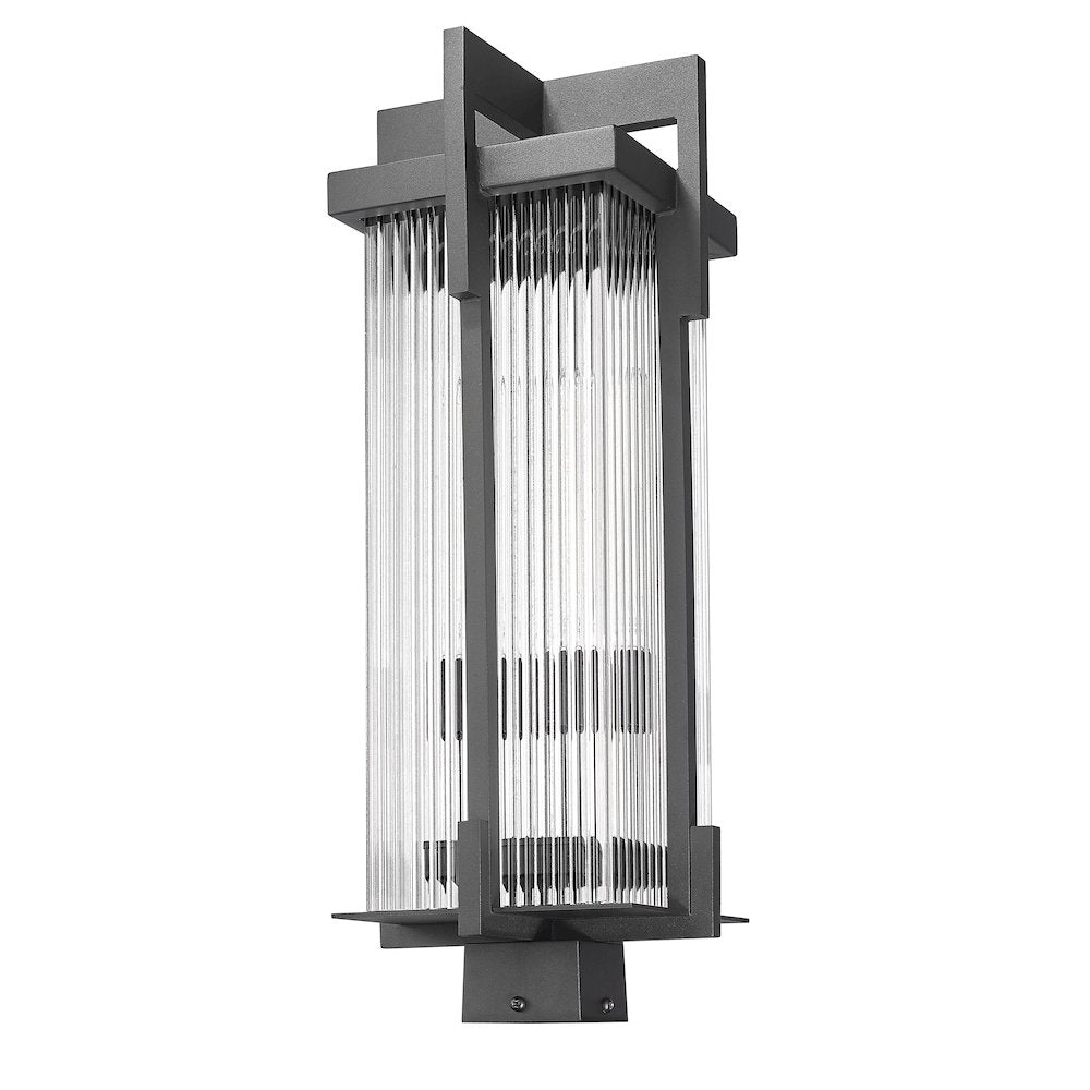 Fortis 2 Light Sand Black Outdoor Post Mount Fixture