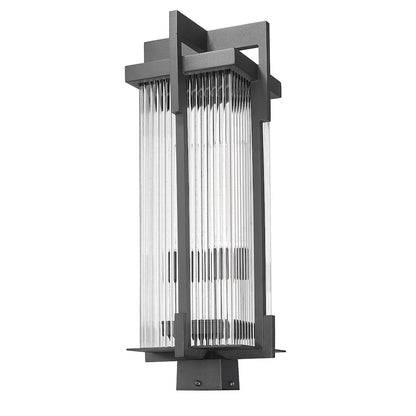 Fortis 2 Light Sand Black Outdoor Post Mount Fixture