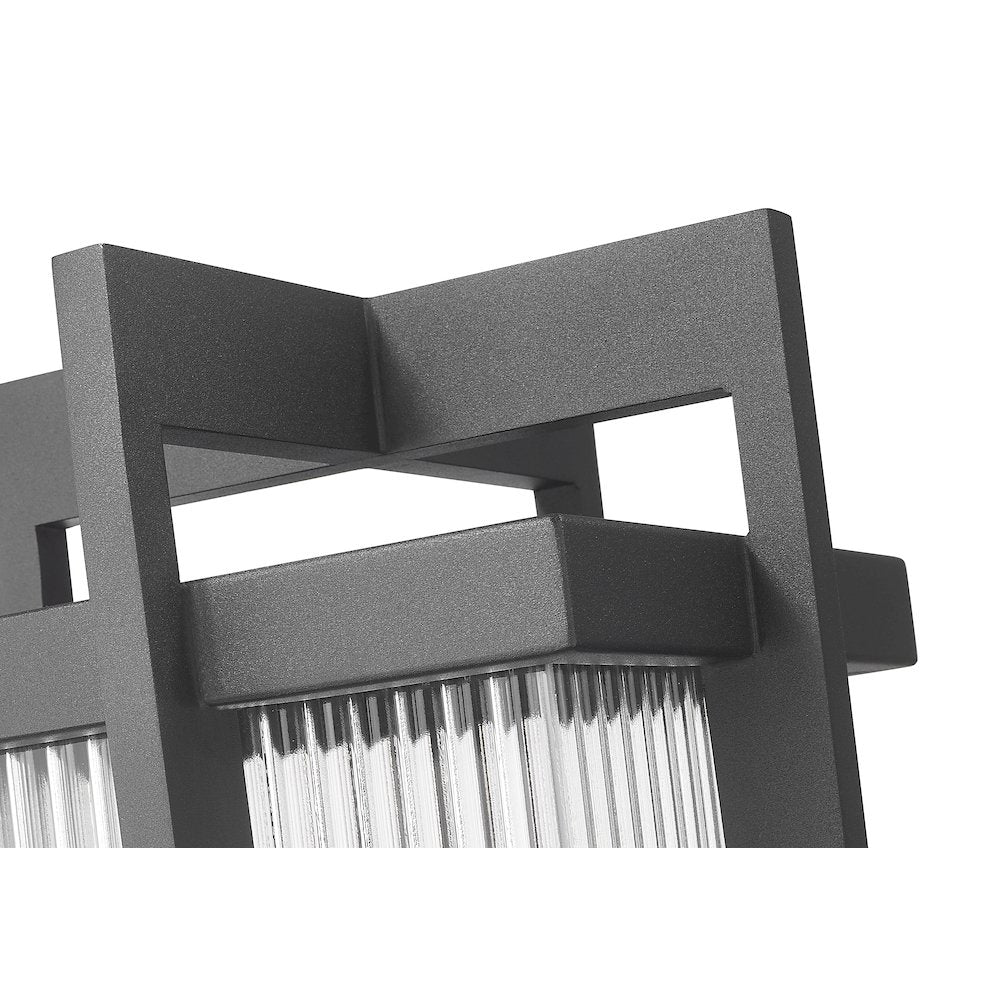 Fortis 2 Light Sand Black Outdoor Post Mount Fixture