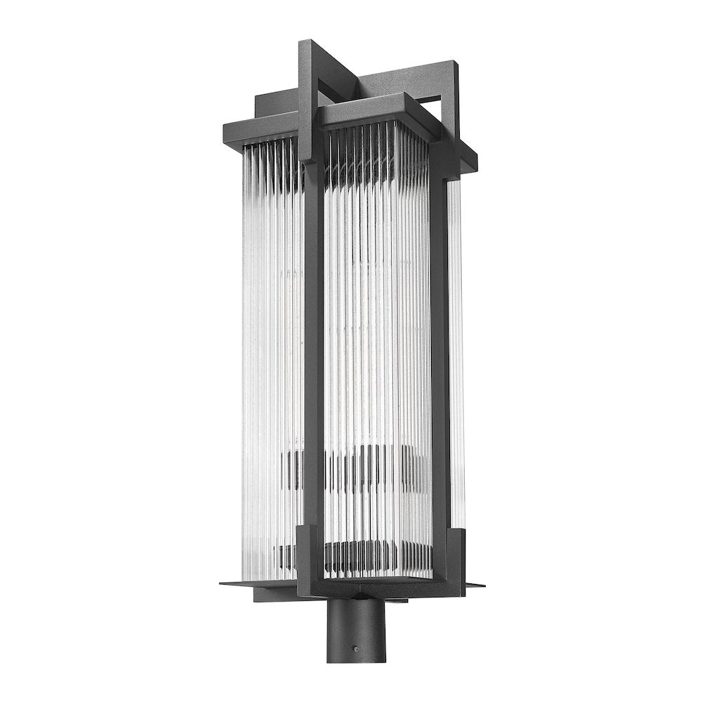 Fortis 3 Light Sand Black Outdoor Post Mount Fixture