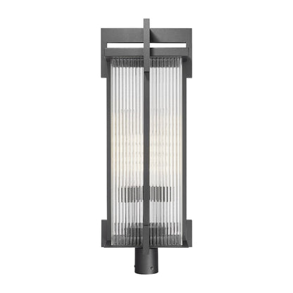 Fortis 3 Light Sand Black Outdoor Post Mount Fixture