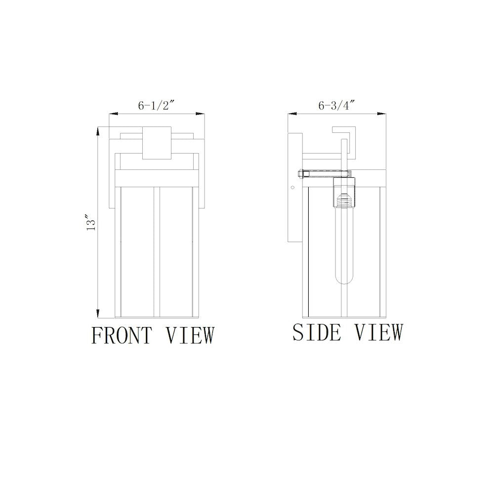 Fortis 1 Light Sand Black Outdoor Wall Light