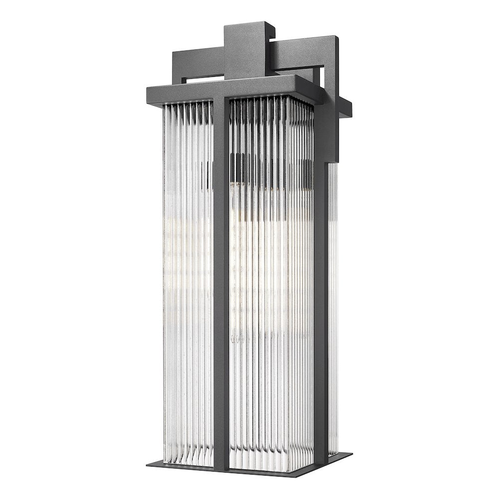Fortis 3 Light Sand Black Outdoor Wall Light