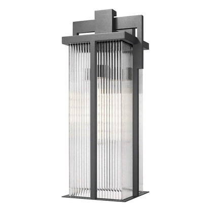 Fortis 3 Light Sand Black Outdoor Wall Light