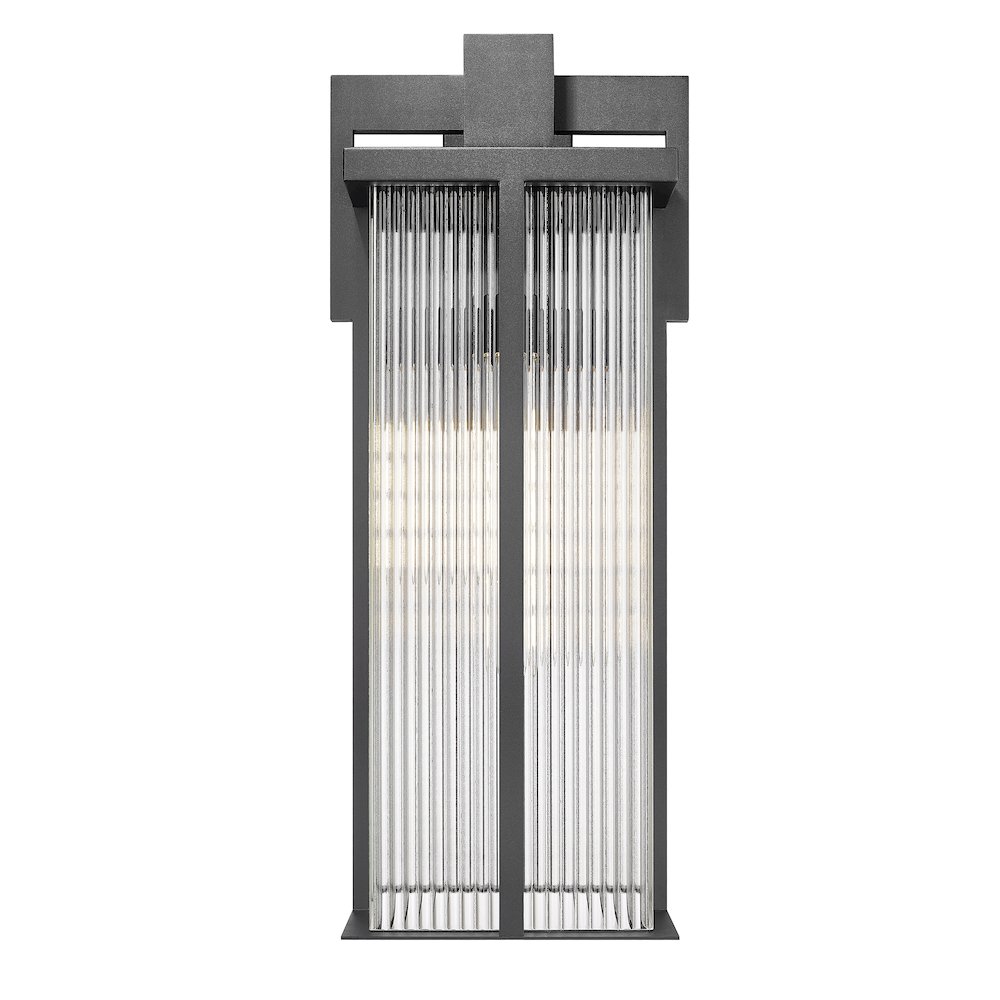 Fortis 3 Light Sand Black Outdoor Wall Light