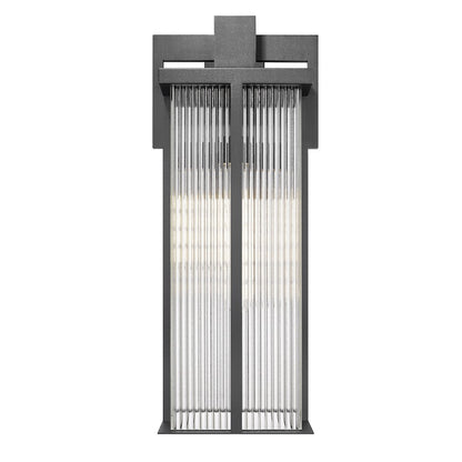 Fortis 3 Light Sand Black Outdoor Wall Light
