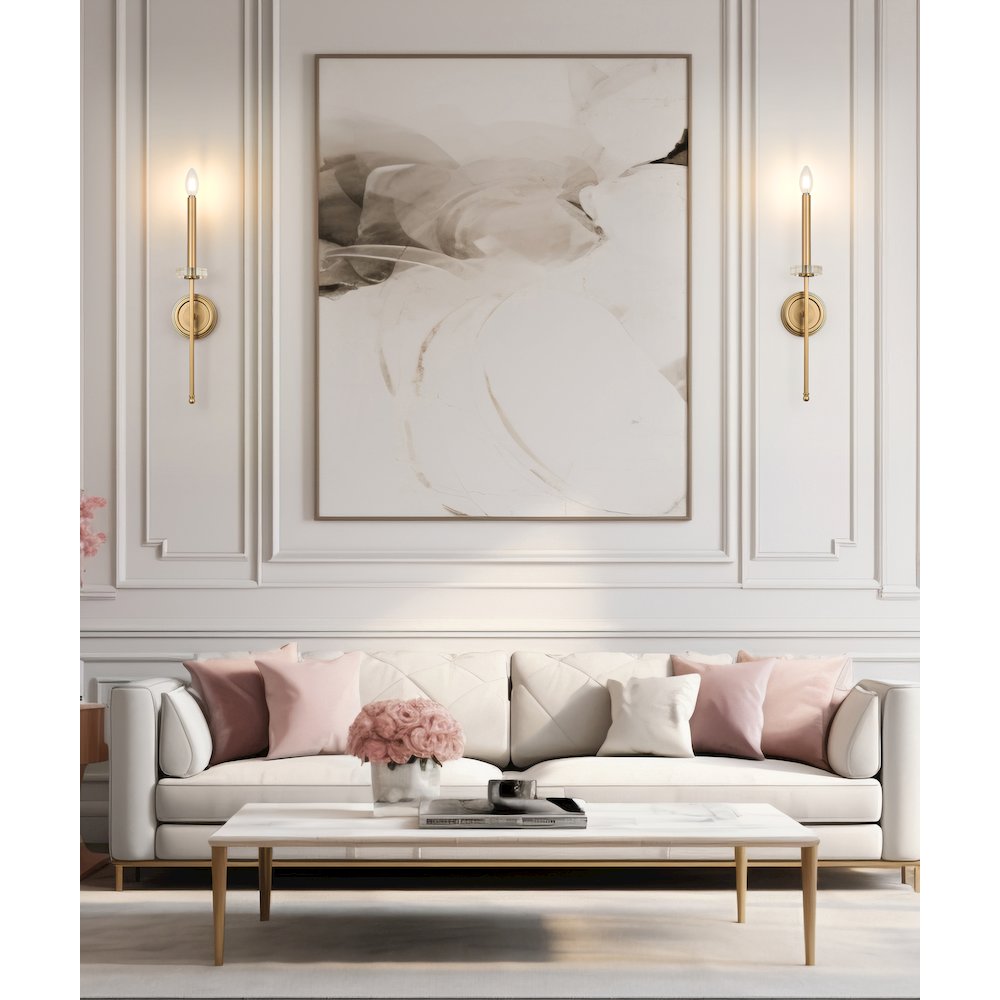 Z-Lite 1 Light Wall Sconce, Mordern Gold
