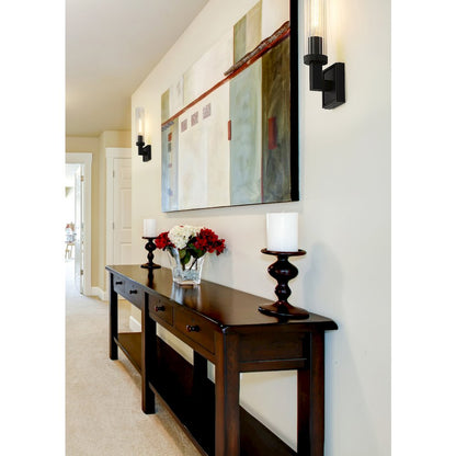 Z-Lite Beau 1 Light Wall Sconce in Bronze  Frame Finish