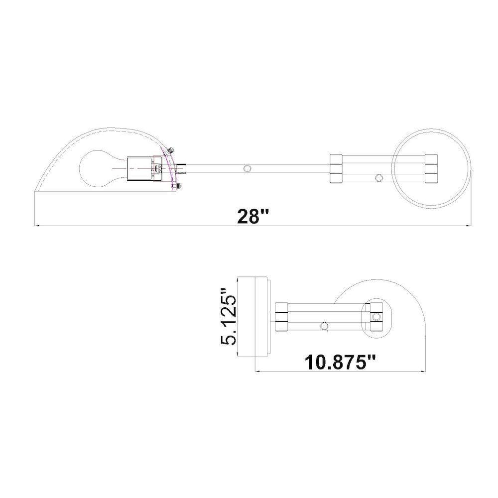 Z-Lite 1 Light Wall Sconce, Matte Black