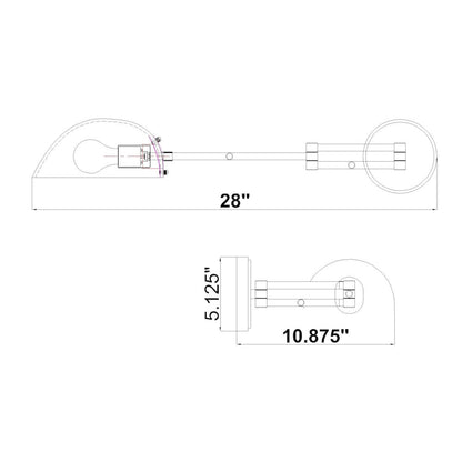 Z-Lite 1 Light Wall Sconce, Matte Black
