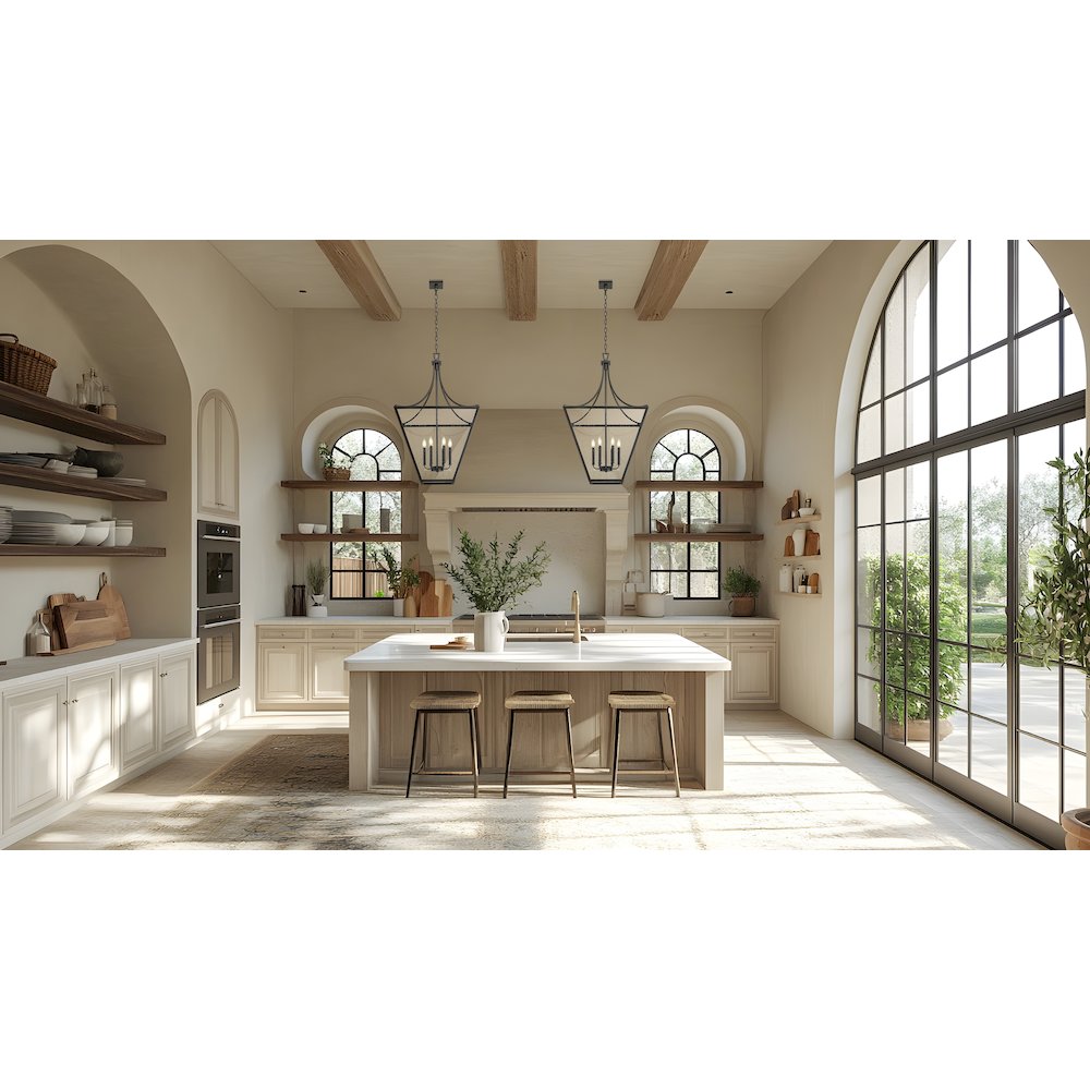 Z-Lite 6 Light Chandelier, Iron Ore