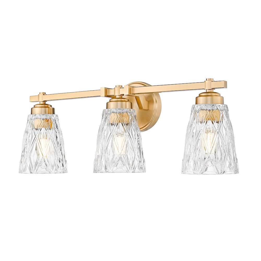 Z-Lite 3 Light Vanity, Modern Gold