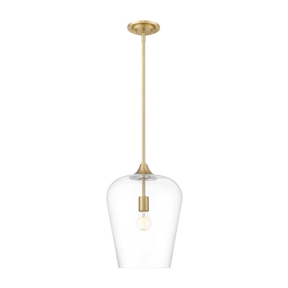 Z-Lite 1 Light Pendant, Burnished Brass