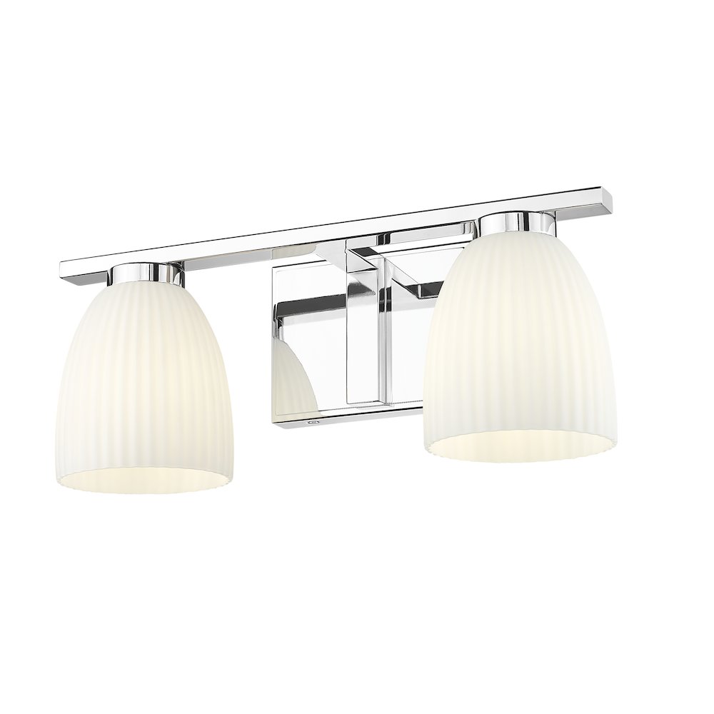 Z-Lite Naya 2 Light Vanity in Chrome color, Steel frame