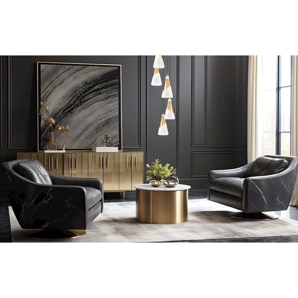 Z-Lite Aimie 5 Light Chandelier, Modern Gold