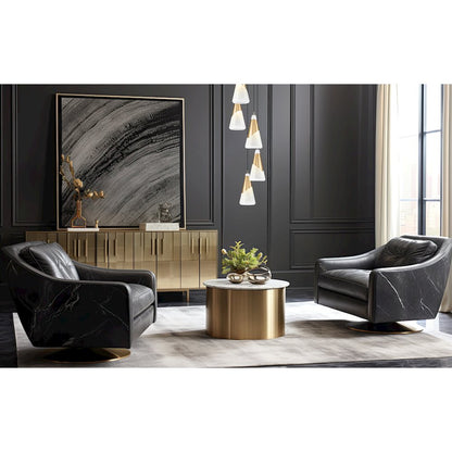 Z-Lite Aimie 5 Light Chandelier, Modern Gold