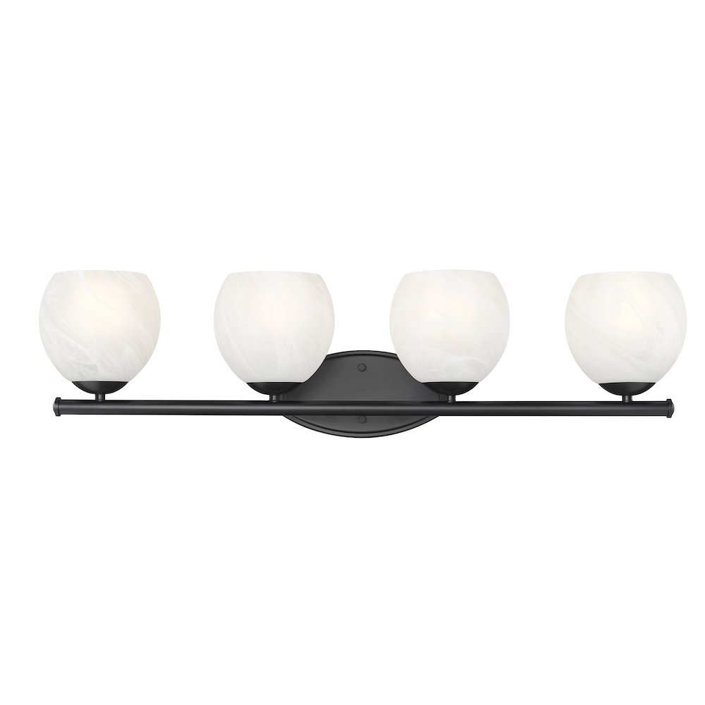 Z-Lite 4 Light Vanity, Matte Black