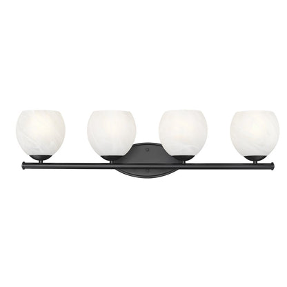 Z-Lite 4 Light Vanity, Matte Black