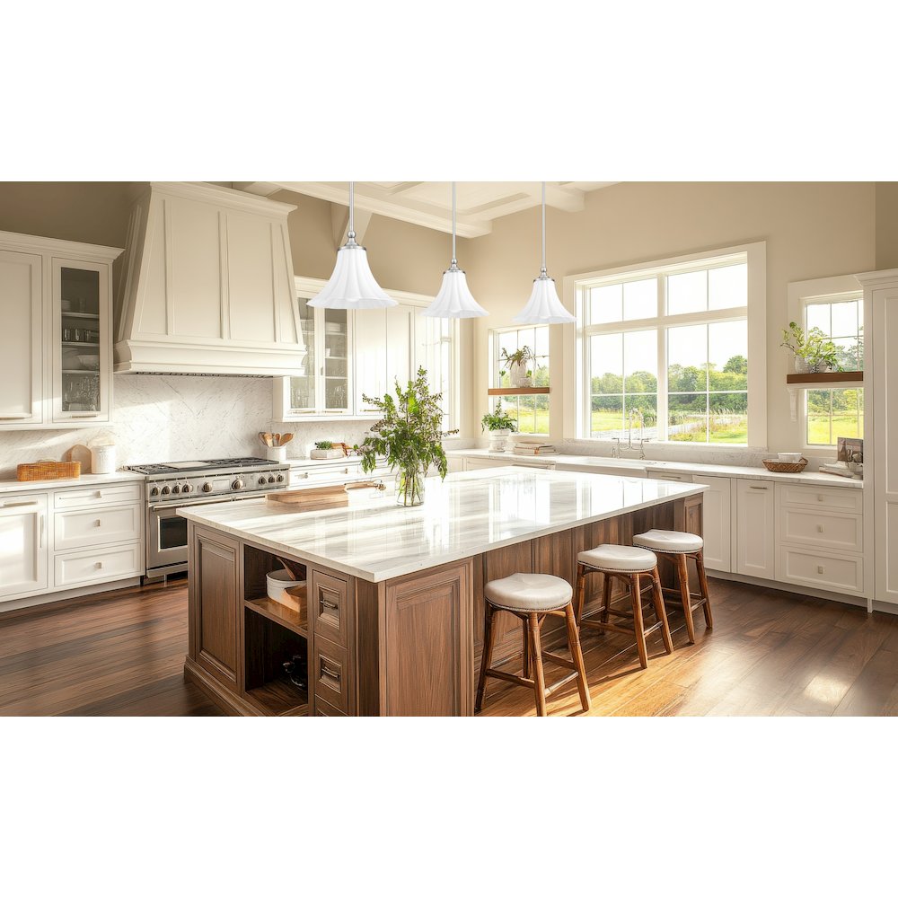 Z-Lite 1 Light Pendant, Brushed Nickel