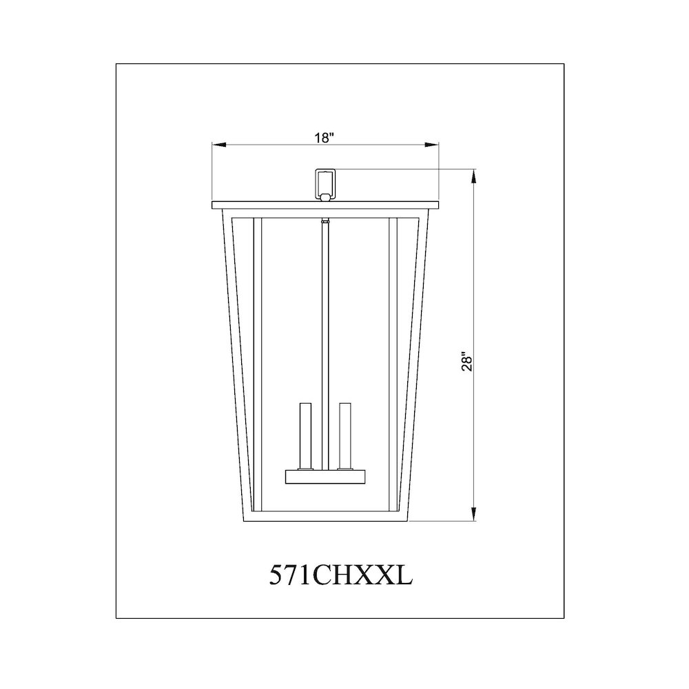 Z-Lite 4 Light Outdoor Chain Mount Ceiling Fixture