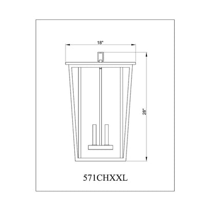Z-Lite 4 Light Outdoor Chain Mount Ceiling Fixture